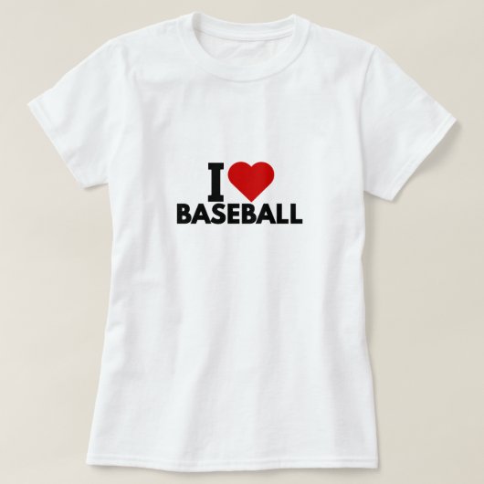 I Love Baseball - Baseball Lover Tシャツ (デザイン正面)