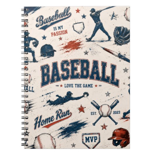 I Love Baseball Notebook & Journal | Baseball Dad ノートブック (正面)