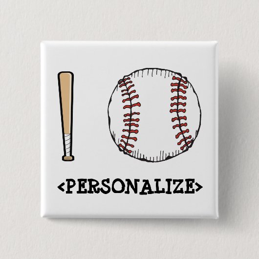 I Love (Baseball),<PERSONALIZE> 缶バッジ (正面)