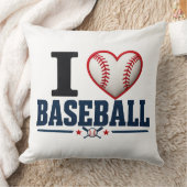 I Love Baseball Personalized Baseball Room Decor D クッション (ブランケット)