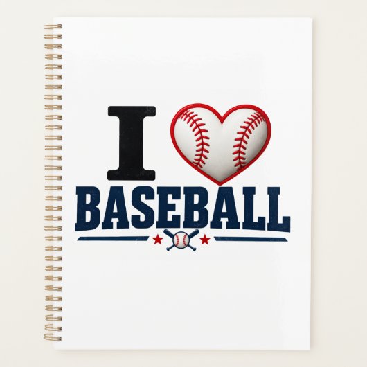 I Love Baseball Player & Team Planner Design プランナー手帳 (正面)