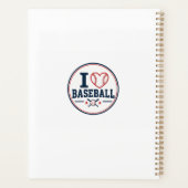 I Love Baseball Player & Team Planner Design プランナー手帳 (裏面)