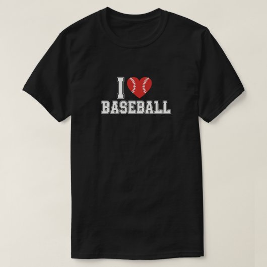 I Love Baseball Tシャツ (デザイン正面)