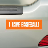 I Love Baseball Wall / Laptop / Car Bumperステッカー バンパーステッカー (車上)