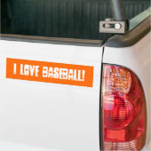 I Love Baseball Wall / Laptop / Car Bumperステッカー バンパーステッカー (トラック上)