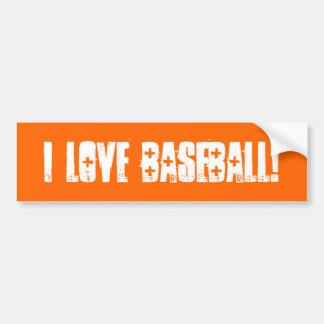 I Love Baseball Wall / Laptop / Car Bumperステッカー バンパーステッカー