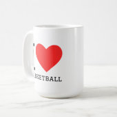 I love basketball コーヒーマグカップ (正面左)