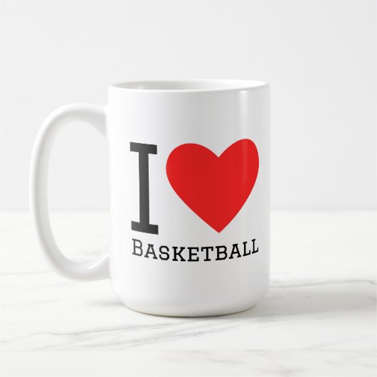 I love basketball コーヒーマグカップ (左)