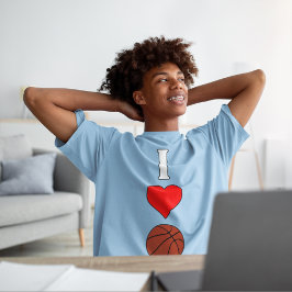 I Love/Basketball Boysバスケットボールプレーヤー Tシャツ