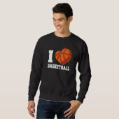 I Love Basketball Coach Match Team Player   スウェットシャツ (正面フル)