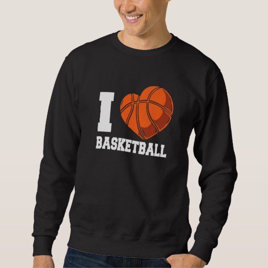 I Love Basketball Coach Match Team Player   スウェットシャツ (正面)