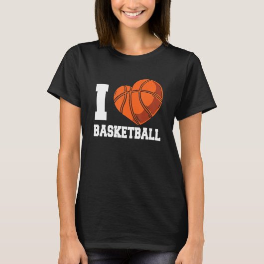 I Love Basketball Coach Match Team Player Tシャツ (正面)