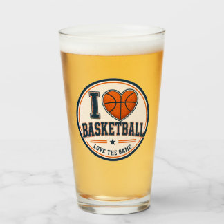 I Love Basketball Tumbler Glass | Basketball Lover タンブラーグラス