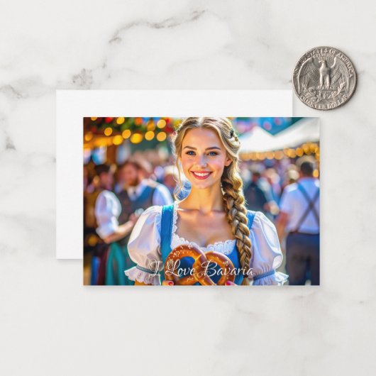 I LOVE BAVARIA ノートカード (正面/裏面インサイチュ)