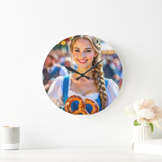 I LOVE BAVARIA ラージ壁時計 (ホーム)