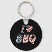I Love BBQ, American Patriotic キーホルダー (裏面)