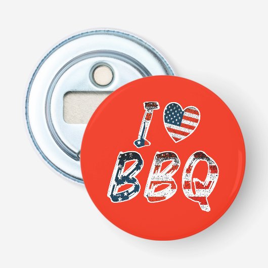 I Love BBQ, American Patriotic 栓抜き (正面)
