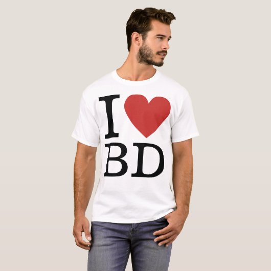 I ❤️ Love BD (建物部社員の場合) Tシャツ (正面フル)