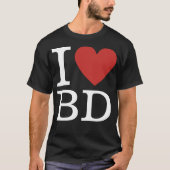 I ❤️ Love BD (建物部社員の場合) Tシャツ (正面)