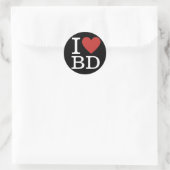 I Love BD ❤️ Business Development従業員カスタム ラウンドシール (バッグ)