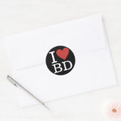 I Love BD ❤️ Business Development従業員カスタム ラウンドシール (封筒)