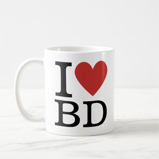 I ❤️ Love BD - Business Development MUG コーヒーマグカップ (左)