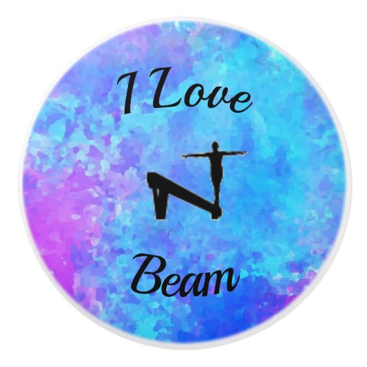 I LOVE BEAM - 体操 セラミック引き出し取っ手 セラミックノブ (正面)