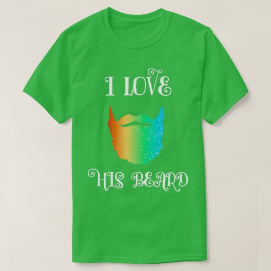 I Love Beard Hipster Friend Love Partner Look 1 Tシャツ (デザイン正面)