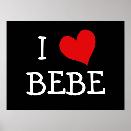 I Love Bebe ポスター (正面)