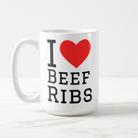 I love beef ribs  コーヒーマグカップ (左)