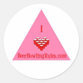 I Love BeerボーリングRules.com ラウンドシール