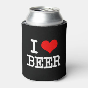 I Love Beer おもしろい Beer can cooler sleeve 缶クーラー