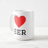 I love beer コーヒーマグカップ (正面左)