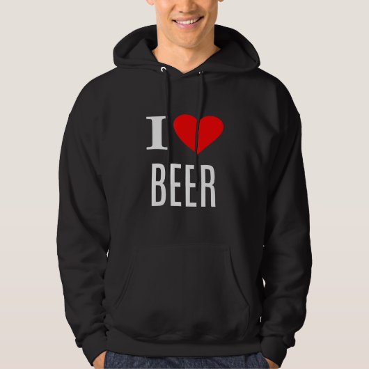 I Love Beer – ビール パーカ (正面)