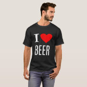 I Love Beer – ビール Tシャツ (正面フル)