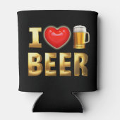 I LOVE BEER -金ゴールド3D文字 缶クーラー (裏面)