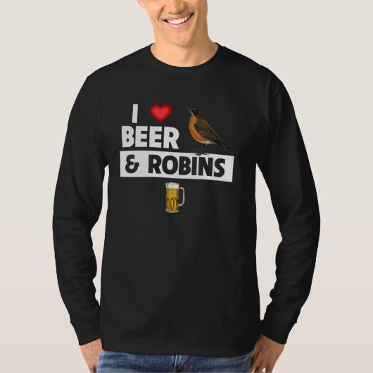I Love Beer and American Robins Connecticut State  Tシャツ (正面)