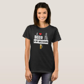 I Love Beer and My Irish Wolfhound Dog Mom Dad Dri Tシャツ (正面フル)