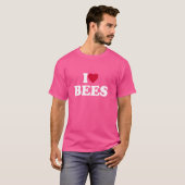 I Love Bees Iハート蜂Lover Keeper'保 Beek Tシャツ (正面フル)