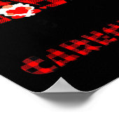 I Love Being A Caregiver Flannel Gift Valentine's  ポスター (角)