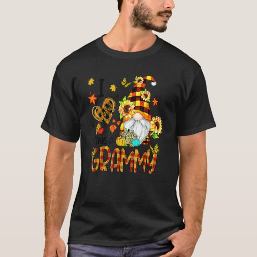 I Love Being A Grammy Fall Gnome Autumn Thanksgivi Tシャツ (正面)