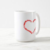 I Love Being a Grandma Red Heart Design for Nana  コーヒーマグカップ (正面右)