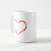 I Love Being a Grandma Red Heart Design for Nana  コーヒーマグカップ (正面左)