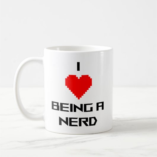 I Love Being A Nerd コーヒーマグカップ (左)