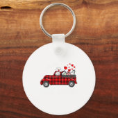 I Love Being A Nicu Nurse Valentine Buffalo Plaid  キーホルダー (正面)