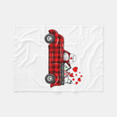 I Love Being A Nicu Nurse Valentine Buffalo Plaid  フリースブランケット (正面(横))