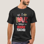 I Love Being A Science Teacher Valentines School V Tシャツ (正面)