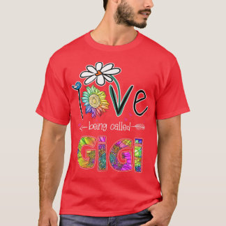 I Love Being Called Gigi Daisy Sunflower Mothers D Tシャツ