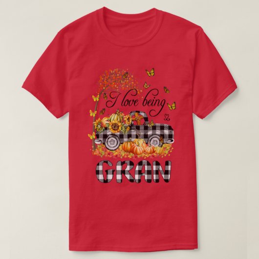 I love being GRANLovely Truck Autumn Tシャツ (デザイン正面)