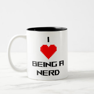 I Love Being Nerdy ツートーンマグカップ